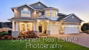 Photo of a home at night