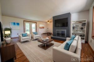 Before and after photos of virtual staging in real estate