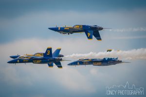 Blue Angels flying at dayton air show